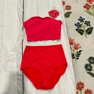 Aerie XS high waisted bottoms and S strapless (straps in bag) top!! Never worn!